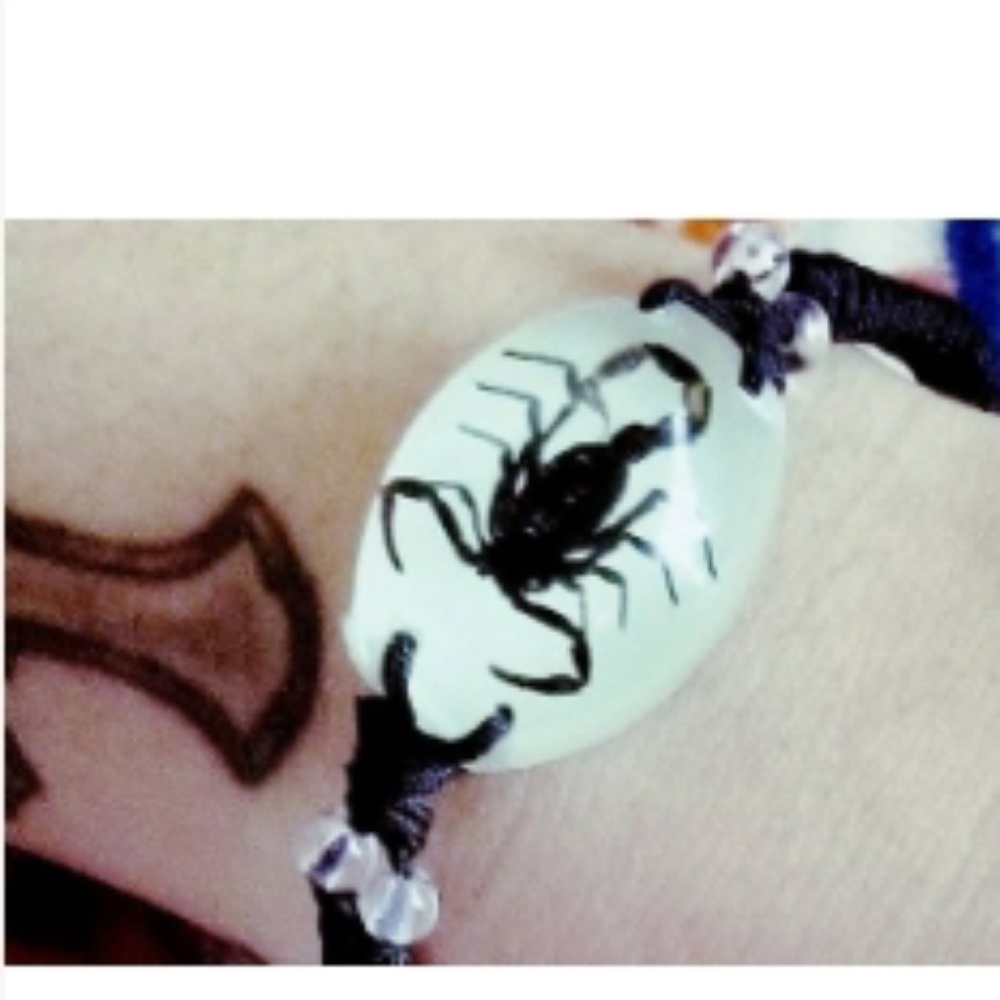 Glow in Dark Black Scorpion Bracelet